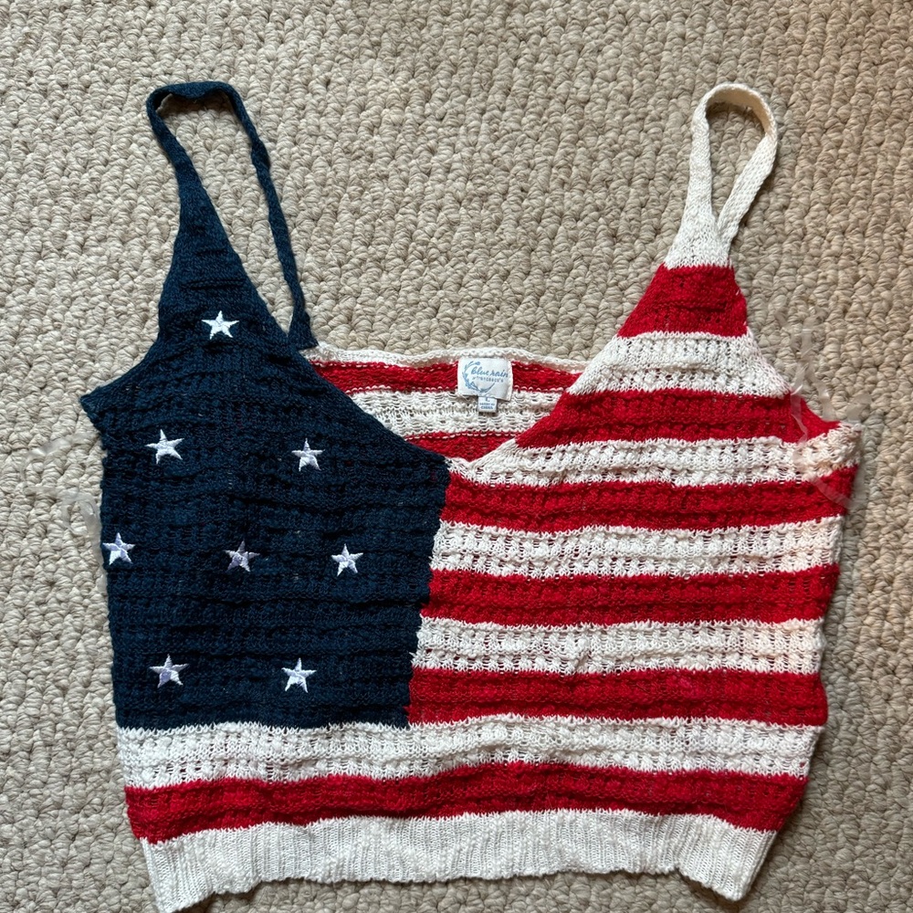 Francesca’s 4th of July knit top 🇺🇸❤️🤍💙